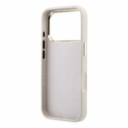 Guess PU 4G Resin Metal Logo kryt iPhone 18 Pro růžový