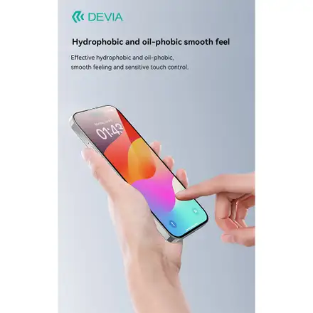 Devia ochranné sklo Star Series Full Screen pro iPhone 17e/16e - Black Frame
