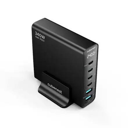 Cubenest S6D0 PD 3.1 GaN Adaptér 240W - černá