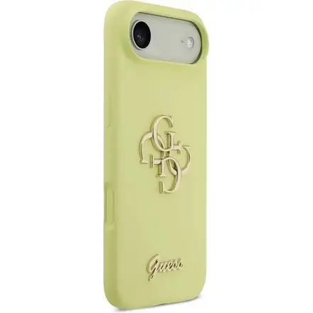 Guess Liquid Silicone 4G Metal Logo kryt iPhone Air žlutý