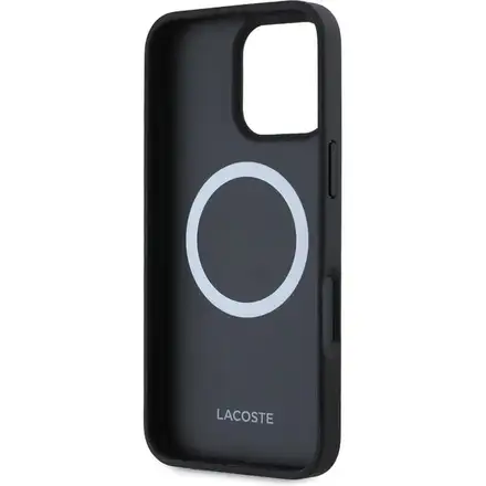 Lacoste Blend Monogram MagSafe kryt iPhone 16 Pro černý