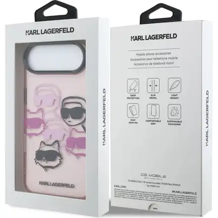 Karl Lagerfeld IML Multi K&CH Heads kryt iPhone Air růžový