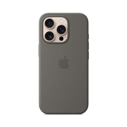 iPhone 16 Pro Silicone Case with MagSafe - Stone Gray
