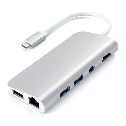 Satechi USB-C Multimedia adapter-Silver Aluminium