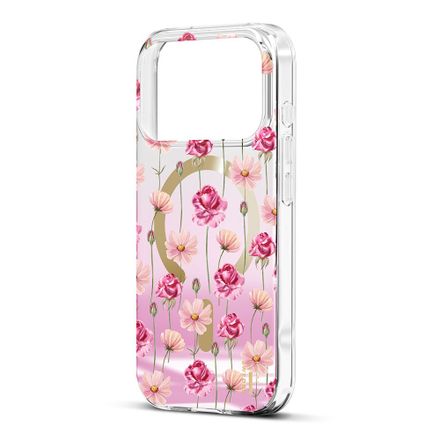 iDeal Fashion Mirror Case MagSafe iPhone 17 Pro Max/18 Pro Max Rose Blush Floral