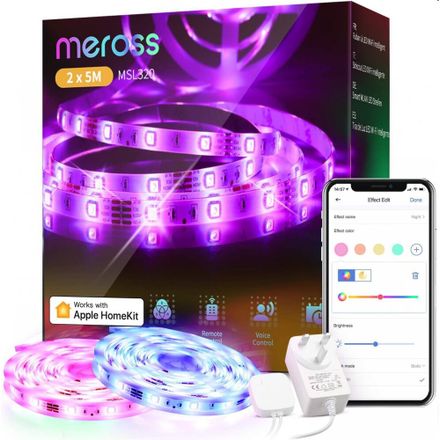 Meross Smart WiFi LED pásek s RGB (2x5m = 10m)