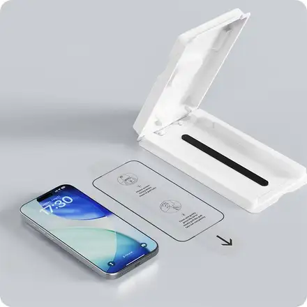Devia ochranné sklo Van Series Crystal Diamond pro iPhone 17 Pro Max - Black Frame
