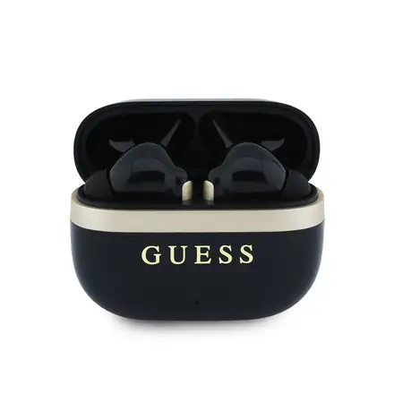 Guess Gold Line Glossy Finish TWS Bezdrátová Sluchátka černá