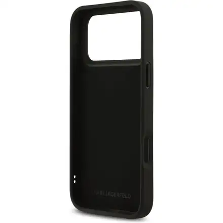 Karl Lagerfeld 3D Rubber Karl and Choupette kryt iPhone 17 Pro Max černý
