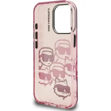 Karl Lagerfeld IML Multi K&CH Heads kryt iPhone 16 Pro Max růžový