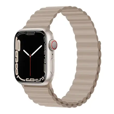 Devia řemínek Deluxe Series Sport3 Silicone Magnet Band 44/45/46mm - Khaki