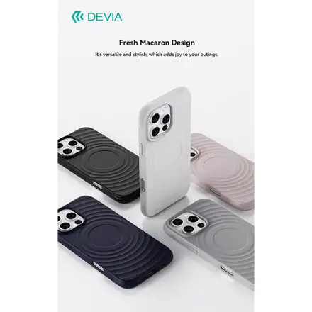 Devia kryt Ripple Magnetic Shockproof TPU Case pro iPhone 16 Pro Max - Gray