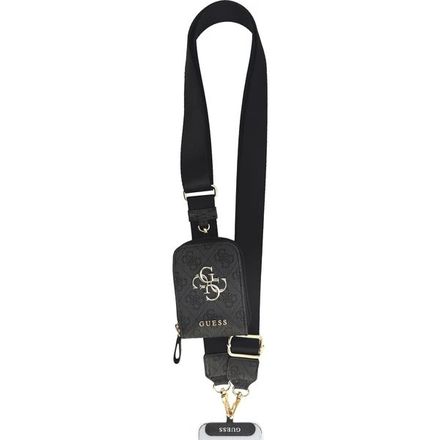 Guess Crossbody Popruh PU 4G Metal Logo + Peněženka černý