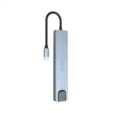 Devia USB-C Hub Pro 8 in 1 EC706-Deep Gray
