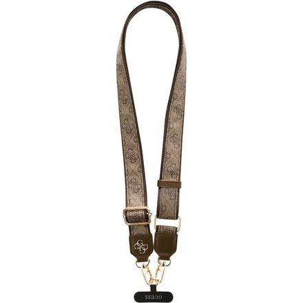 Guess Crossbody Popruh PU 4G Metal Logo hnědý