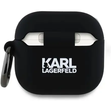 Karl Lagerfeld 3D Logo NFT Karl and Choupette Silikonové Pouzdro pro AirPods 4 černé