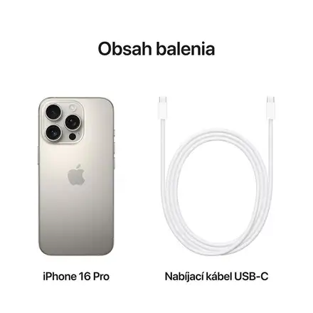 iPhone 16 Pro 128 GB Přírodní titan *Použitý s DPH – Třída C*
