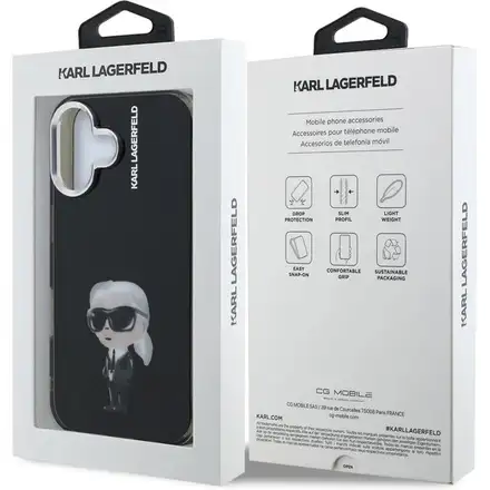 Karl Lagerfeld IML Aquarelle Karl kryt iPhone 16 černý