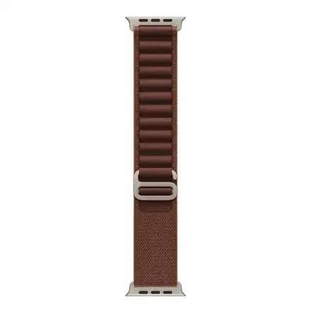 Apple Watch 49mm Burgundy Alpine Loop-Medium-Natural Titanium Finish