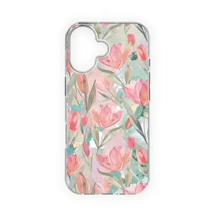 iDeal Fashion Clear Case MagSafe iPhone 16 Tulip Bloom
