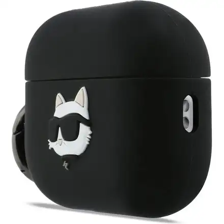 Karl Lagerfeld 3D Logo NFT Choupette Head Silikonové Pouzdro pro AirPods 3 Pro černé