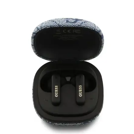 Guess PU 4G Metal Logo ENC TWS Bezdrátová Sluchátka modrá