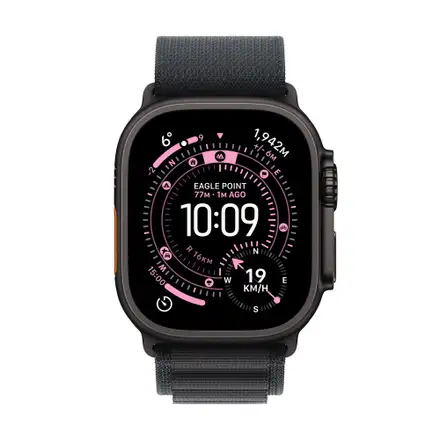 Apple Watch Ultra 3 GPS + Cellular 49mm Černý titan s černým alpským tahem - Střední