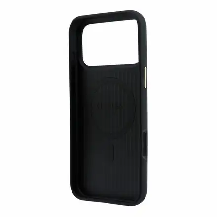 Guess PU Semi Wrap Perforated 4G Logo MagSafe kryt iPhone 18 Pro Max černý
