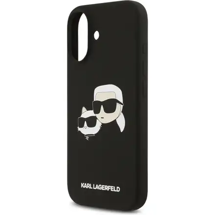 Karl Lagerfeld Liquid Silicone Double Heads MagSafe kryt iPhone 17 černý