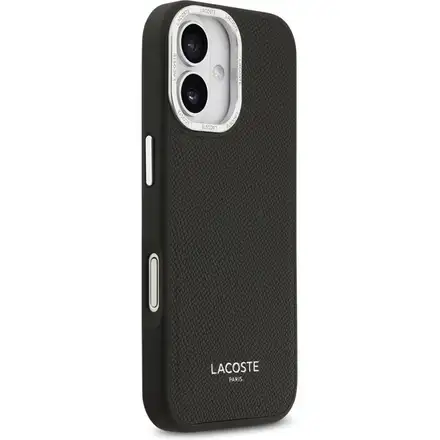 Lacoste PU Leather Champs Elysees MagSafe kryt iPhone 17 černý