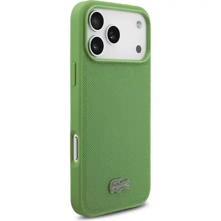 Lacoste Iconic Petit Pique MagSafe kryt + peněženka iPhone 17 Pro Max zelený