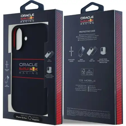 Red Bull Silicone Horizontal Logo MagSafe Zadní Kryt pro iPhone 16 Plus modrý