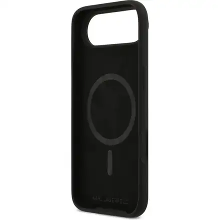 Karl Lagerfeld Liquid Silicone Double Heads MagSafe kryt iPhone Air černý