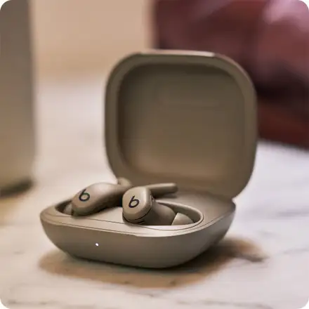 Apple Beats Powerbeats Fit - Wireless Noise-Cancelling Workout Earbuds with Ultimate Secure Fit - Gravel Grey