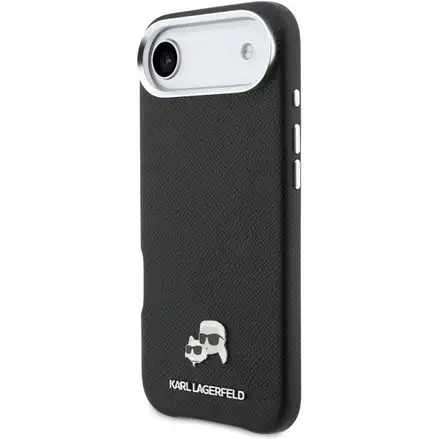 Karl Lagerfeld PU Karl and Choupette Heads Pins MagSafe kryt iPhone Air černý