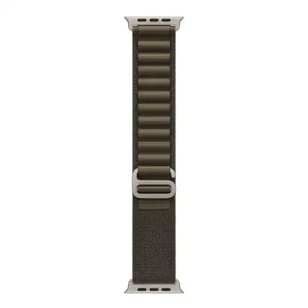 Apple Watch 49mm Dark Olive Alpine Loop-Medium-Natural Titanium Finish