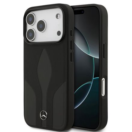 Mercedes Leather The Move MagSafe Zadní Kryt pro iPhone 17 Pro černý