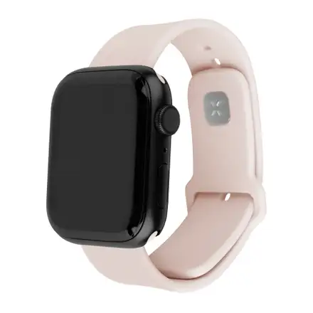 FIXED Silicone Sporty Strap pro Apple Watch 45/44/42 mm, růžový