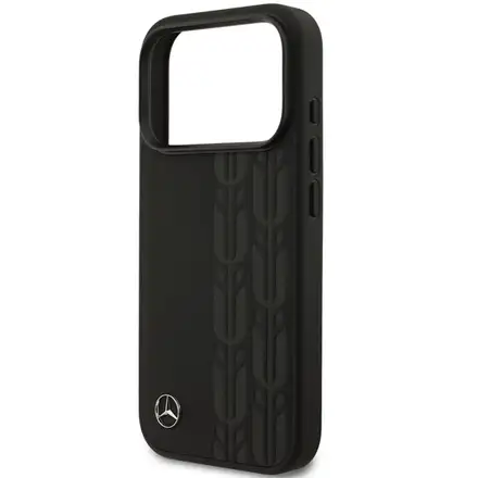 Mercedes Leather Laurel Leaves MagSafe Zadní Kryt pro iPhone 17 Pro černý