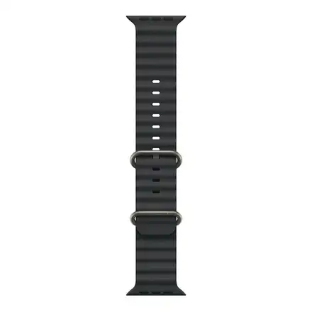 Apple Watch 49mm Black Ocean Band-Natural Titanium Finish