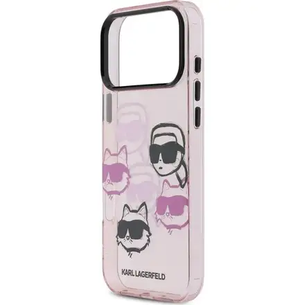 Karl Lagerfeld IML Multi K&CH Heads kryt iPhone 17 Pro růžový