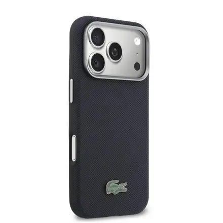 Lacoste PVC Petit Pique Semi Wrap MagSafe pro iPhone 17 Pro modrý