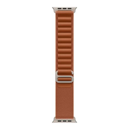 Apple Watch 49mm Terra Cotta Alpine Loop - Large - Natural Titanium Finish