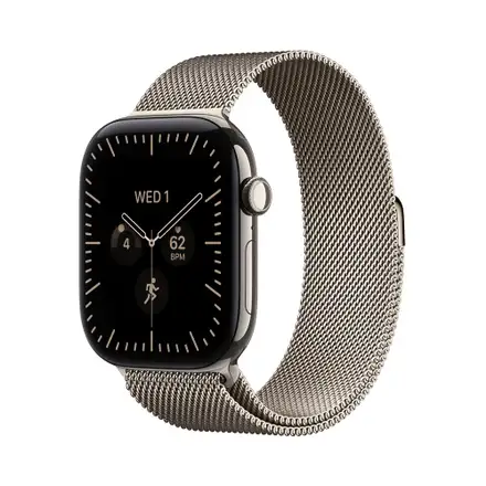 Apple Watch Series 12 GPS + Cellular 42mm Natural Titanium Case with Natural Milanese Loop