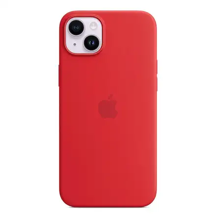 Apple iPhone 14 Plus Silicone Case with MagSafe-(PRODUCT)RED
