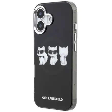Karl Lagerfeld IML Choupette Trio Watercolor MagSafe kryt iPhone 17 černý