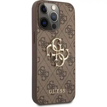 Guess PU 4G Metal Logo kryt iPhone 13 Pro hnědý