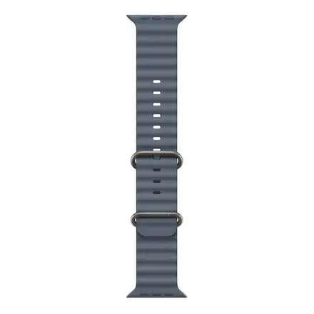 Apple Watch 49mm Anchor Blue Ocean Band - Natural Titanium Finish