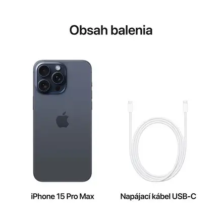 iPhone 15 Pro Max 256 GB Modrý titan *Třída A*