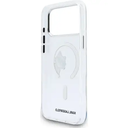 Karl Lagerfeld IML Choupette Peekaboo MagSafe MagSafe kryt iPhone 17 Pro Max průhledná
